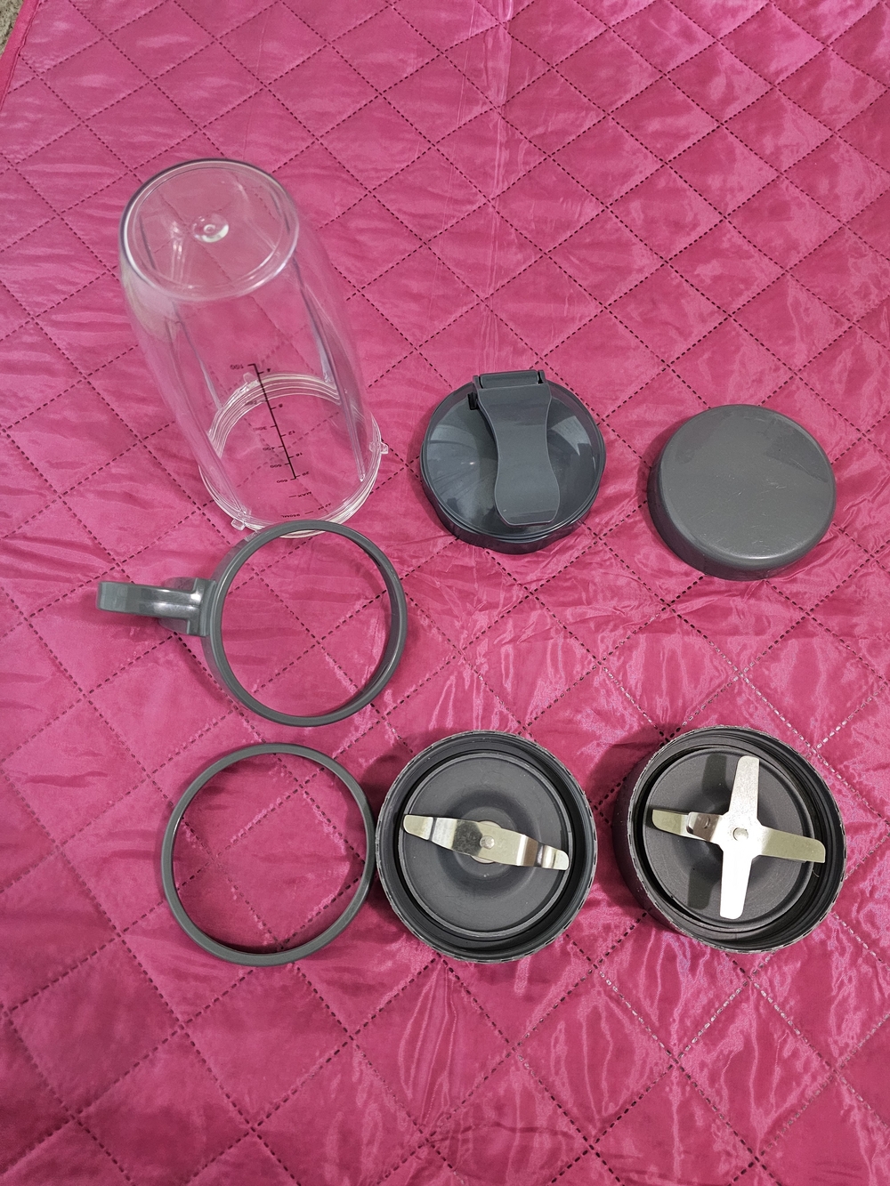 Gray Personal Blender Replacement Parts Kit with Cup and Lids